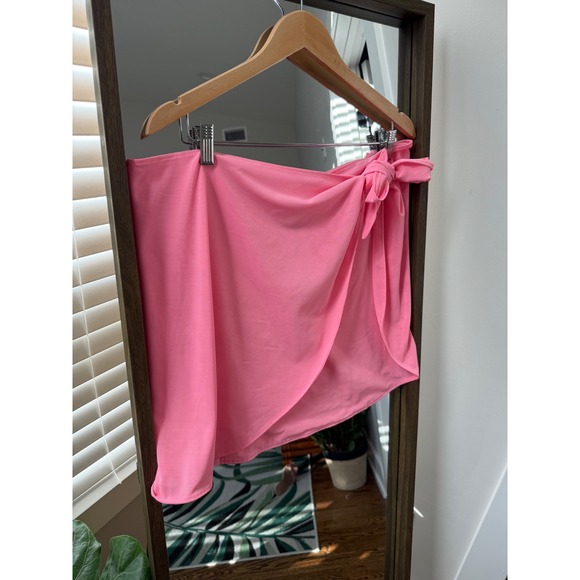Good American Other - Good American Pink Mesh Tie Wrap Sarong Skirt Swim Cover Up Women's Size 0-4